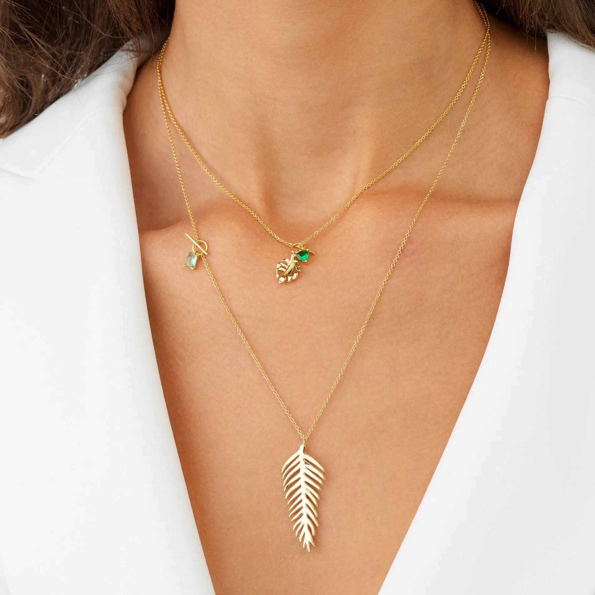 Leaf Stone Necklace