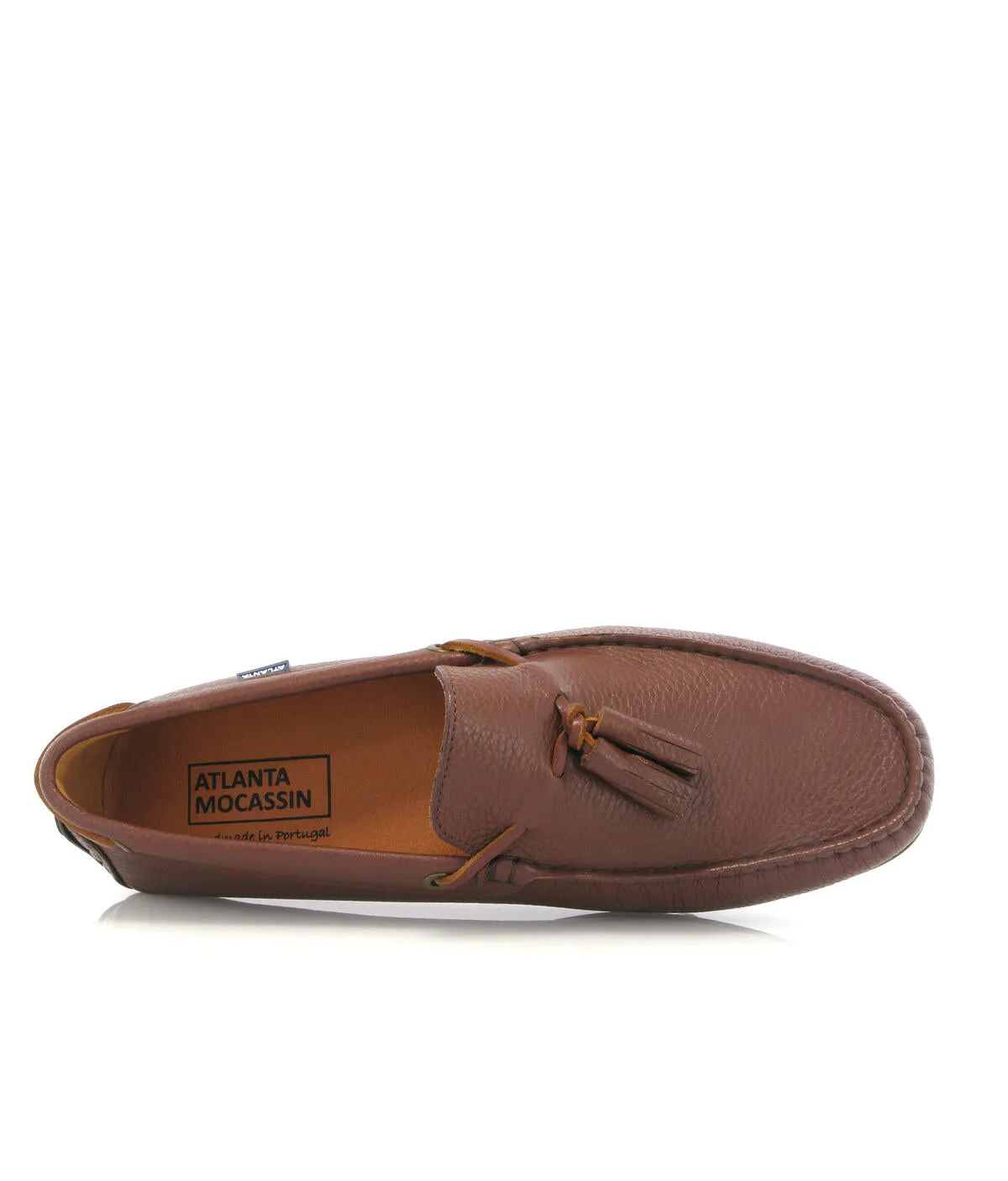 Loafers City com borlas - pele gravada cuoio