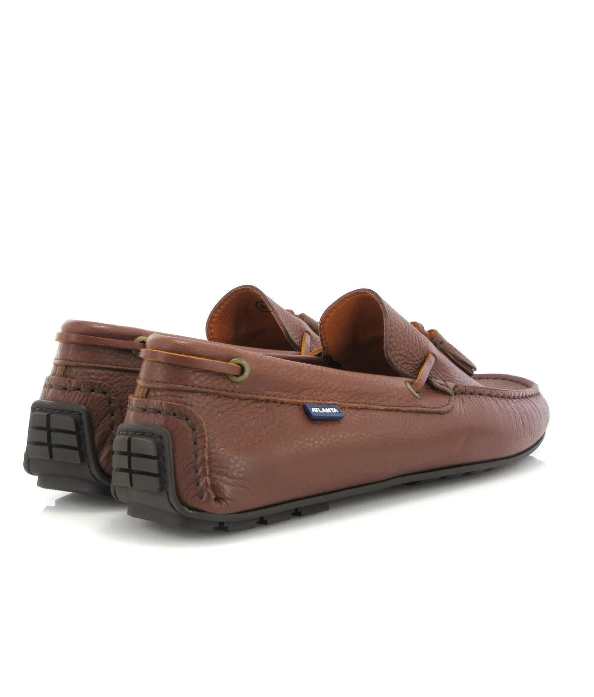 Loafers City com borlas - pele gravada cuoio