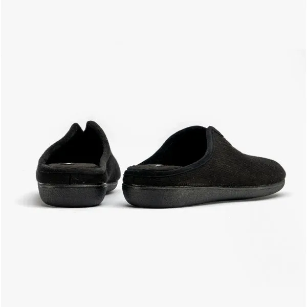 Lotus ALBERT Mens Slippers Black
