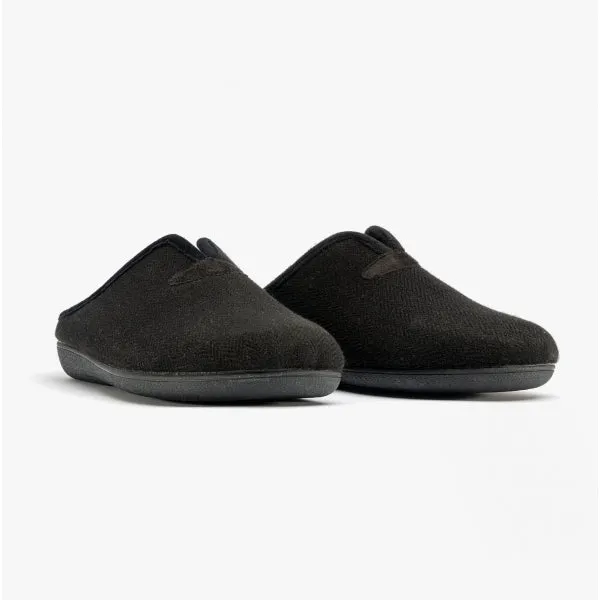 Lotus ALBERT Mens Slippers Black