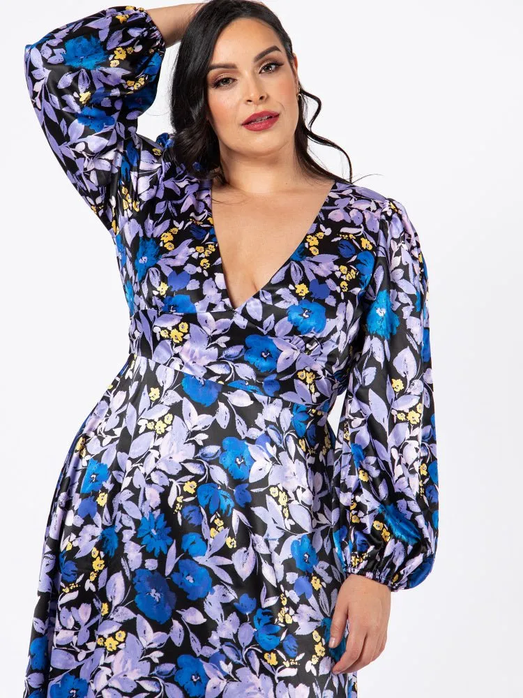 Lovedrobe Luxe Floral Maxi Dress with Sash Tie