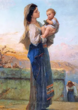 Madonna and Child Print by Adolphe Jourdan