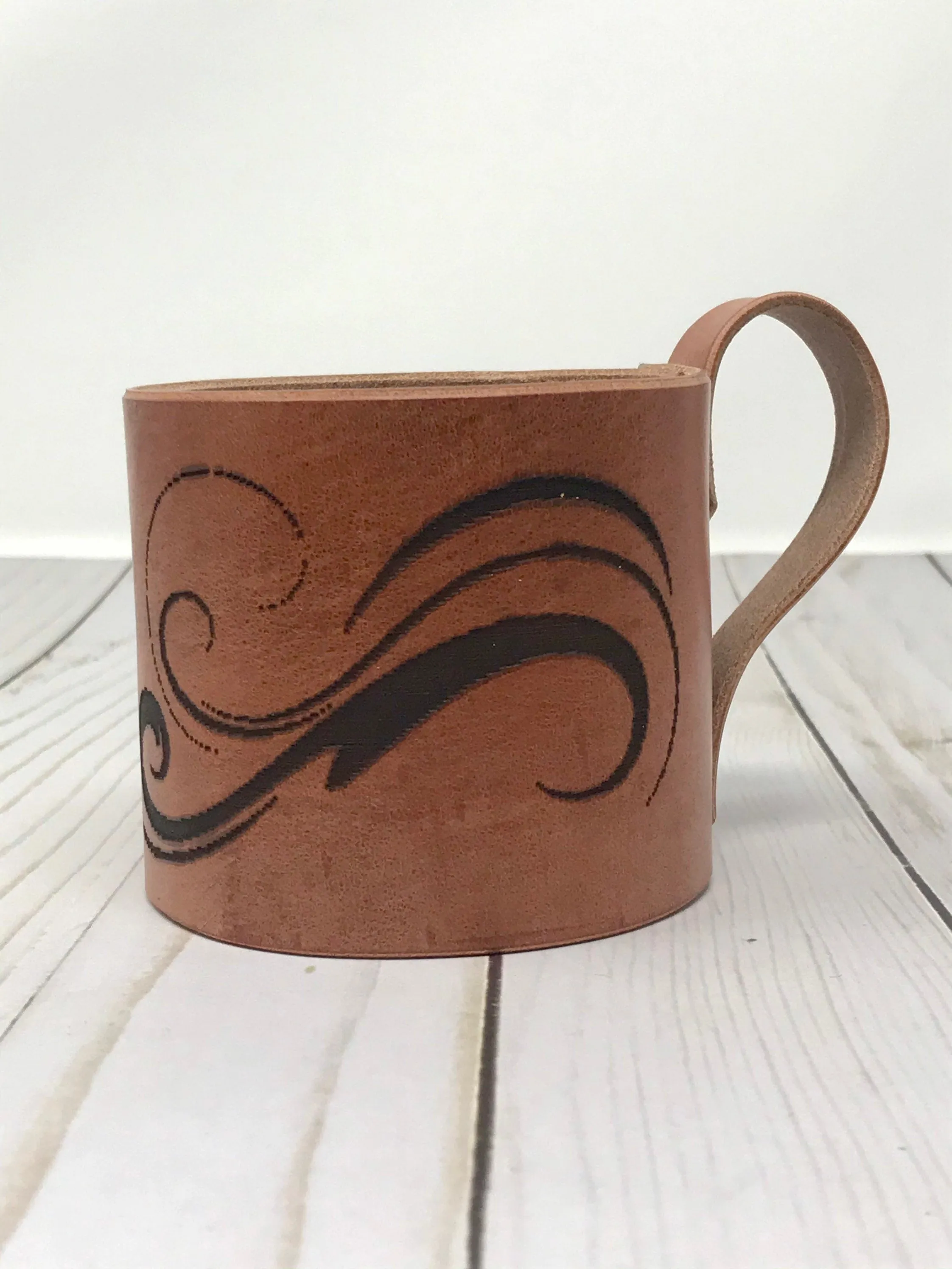 Mason Jar Holder, Mugg Mitt (Qty 1) | Leather Mugg Mitt | Leather Mason Jar Koozie | Custom Engraved