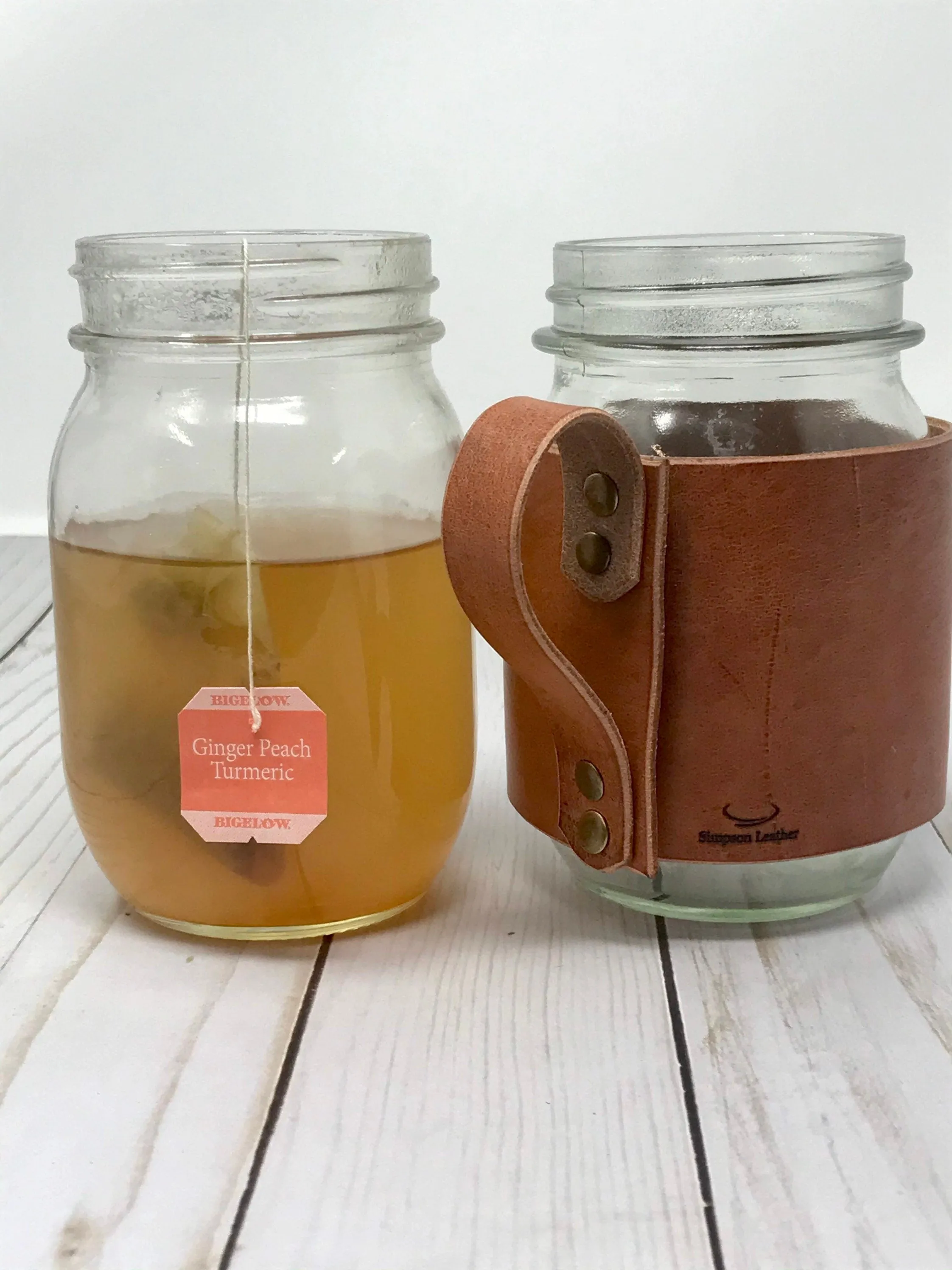Mason Jar Holder, Mugg Mitt (Qty 1) | Leather Mugg Mitt | Leather Mason Jar Koozie | Custom Engraved