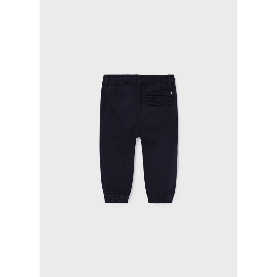 Mayoral Twill Jogger Fit Long Pants - Navy Blue