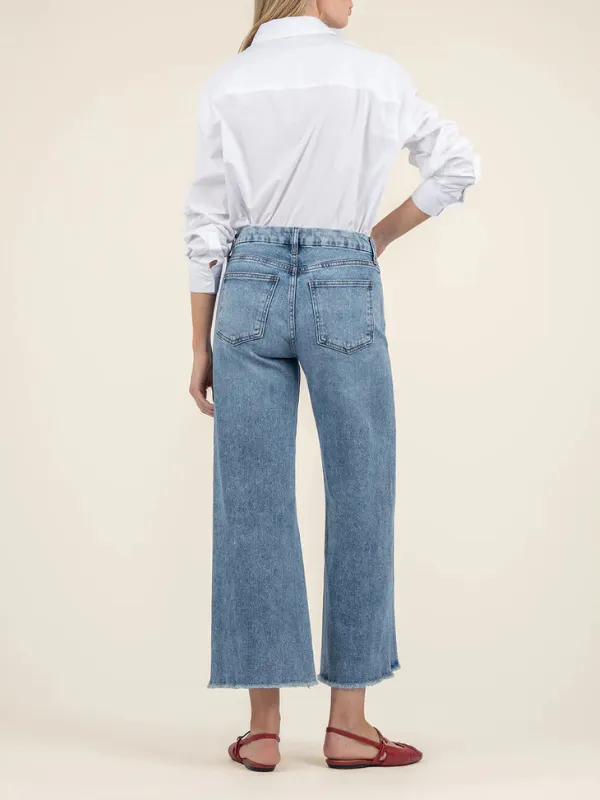 Meg High Rise Fab Ab Wide Leg Raw Hem - Defiant