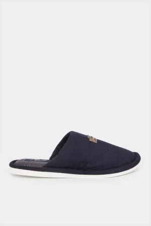 Men Navy Mule Slipper