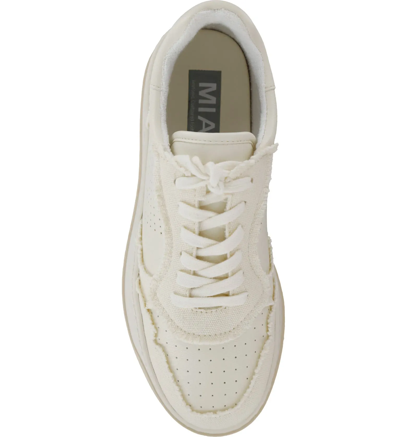 Mia Shoes Kass Frayed Twill Sneaker