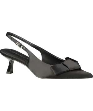 Mint Velvet Black Fern Slingback Kitten Heels UK 7 EU 40 👠