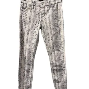 MOTHER Looker Ankle Fray Hem Jeans Women's Size 25 Slipstream USA Casual Stripes