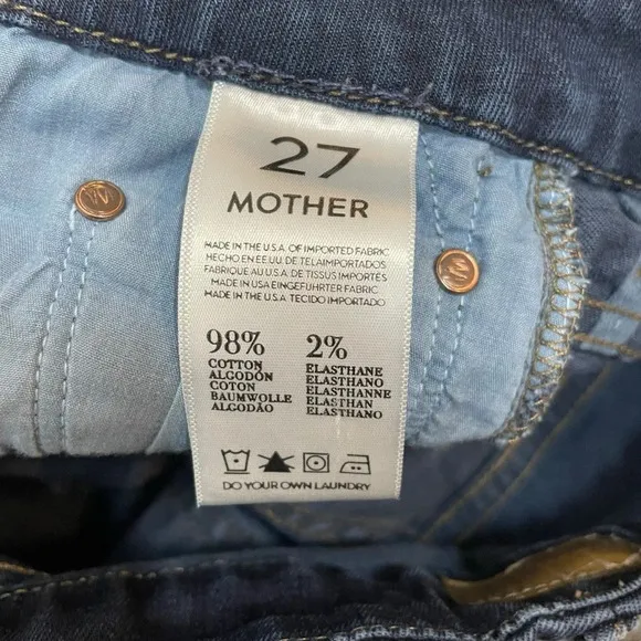 Mother The Looker High Rise Jeans in The Missing Hour Dark Wash Size 27