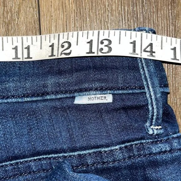 Mother Women's The Insider Ankle Cross Your Fingers Bootcut Jeans Blue Size 29