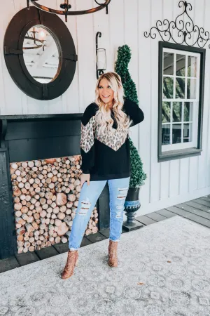 Nakita Leopard Chevron Top