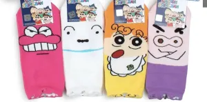 New 4 Pack Crayon Shin Chan Ankle Socks, Adults Sz 5-10