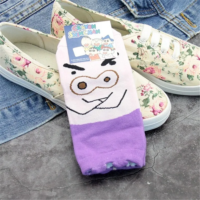New 4 Pack Crayon Shin Chan Ankle Socks, Adults Sz 5-10
