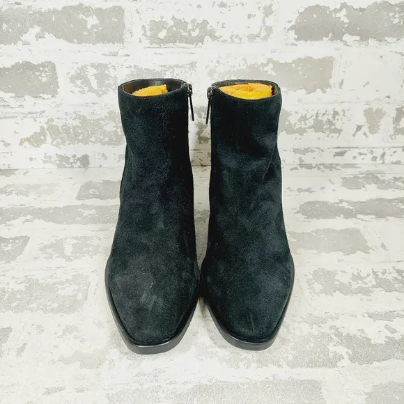 New Aquatalia Reeta Luxe Black Suede Ankle Bootie T590