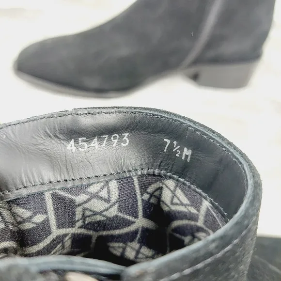 New Aquatalia Reeta Luxe Black Suede Ankle Bootie T590