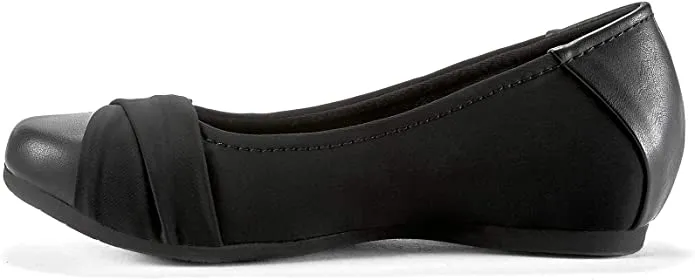 New in box! MOBY Womens Wedge Shoes - Casual & Comfortable - Made from Textile and Synthetic Leather - Perfect for Spring Summer Fall Winter, Black, Sz 9! Fits True