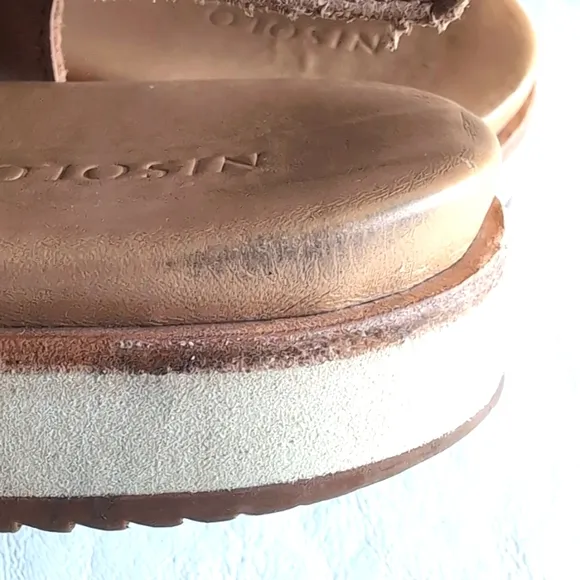 Nisolo Go-to Flatform Brown Leather Strappy Sandal Women's Size 9