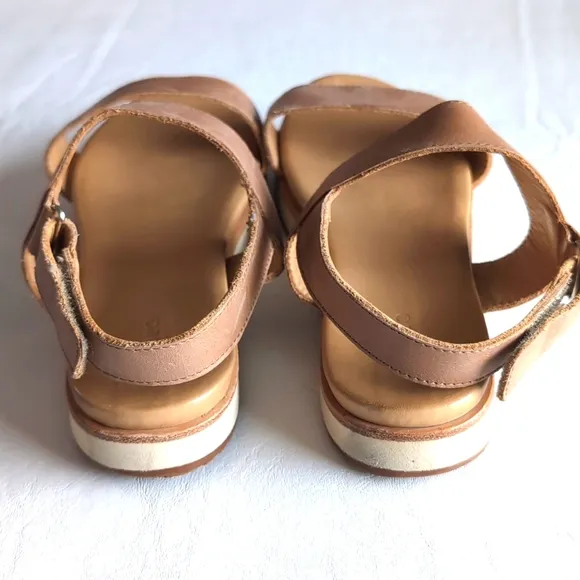 Nisolo Go-to Flatform Brown Leather Strappy Sandal Women's Size 9