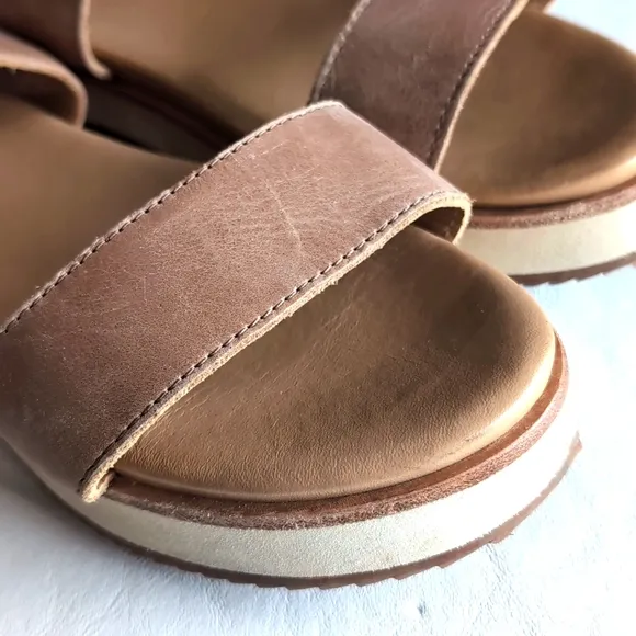 Nisolo Go-to Flatform Brown Leather Strappy Sandal Women's Size 9