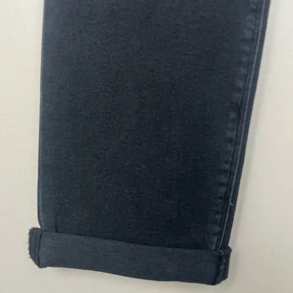 NWT Hudson Nico Mid Rise Straight Ankle Jeans sz 25 Black Ash Destruct Stretch