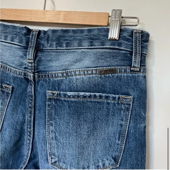 NWT KanCan Taurus High Rise Straight Leg Raw Hem Ankle Jeans Blue size 26