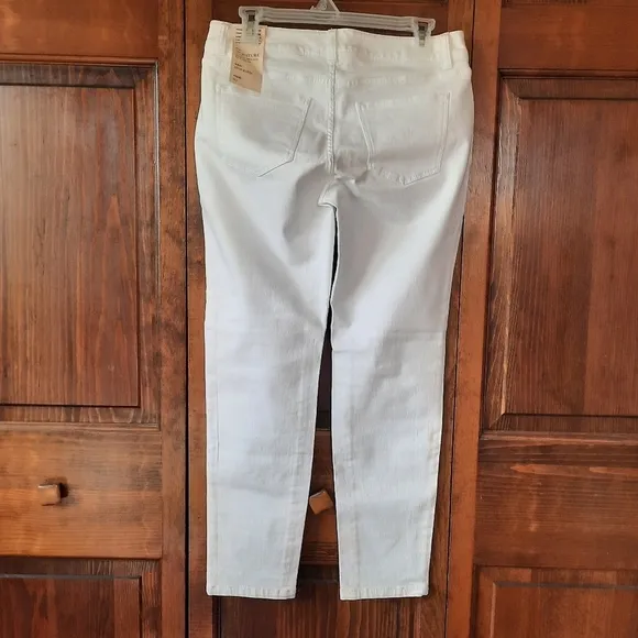 NWT Talbots Petites Signature Slim Ankle white denim jeans size 8P