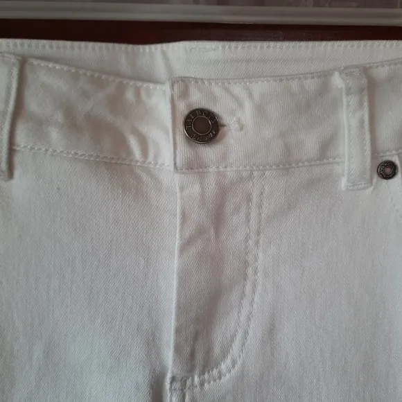 NWT Talbots Petites Signature Slim Ankle white denim jeans size 8P