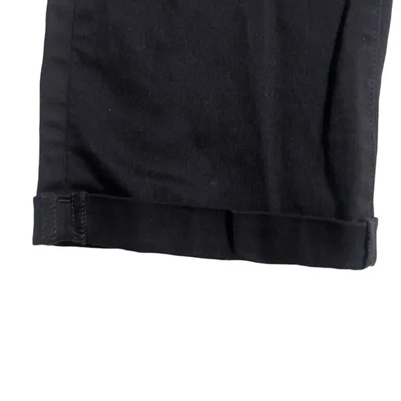 NYDJ Alena Black Cuffed Capri Jeans Size 10