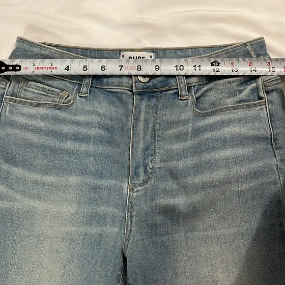 Paige Hoxton Straight Ankle Pearl Denim Jeans Size 29 Feminine Fun Western Girly