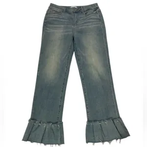 Paige Hoxton Straight Ankle Pearl Denim Jeans Size 29 Feminine Fun Western Girly