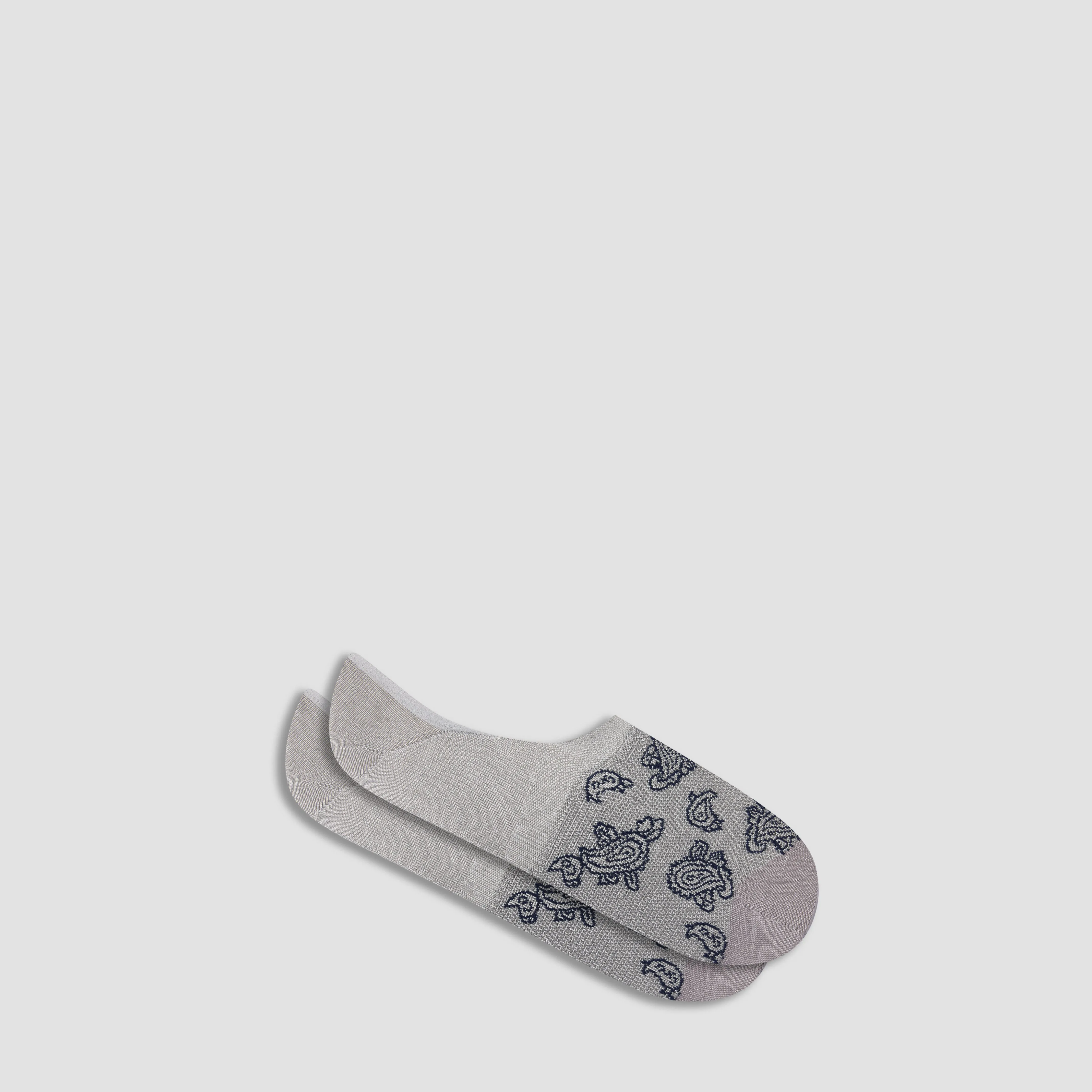 Paisley No-Show Socks