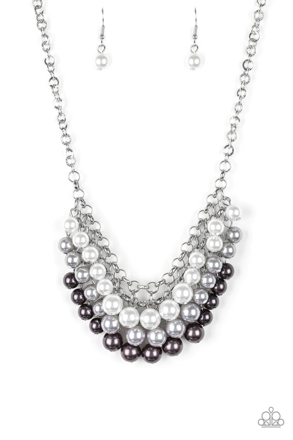 Paparazzi - Run For The Heels - Black and Multi Pearl Necklace