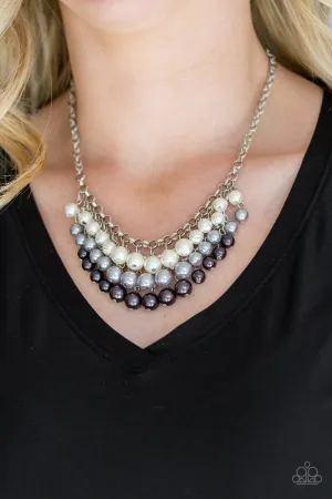 Paparazzi - Run For The Heels - Black and Multi Pearl Necklace