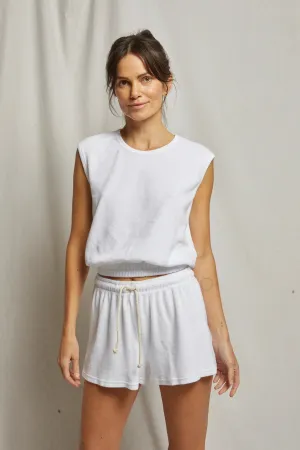 Perfect White Tee Ellie Loop Terry Banded Tank
