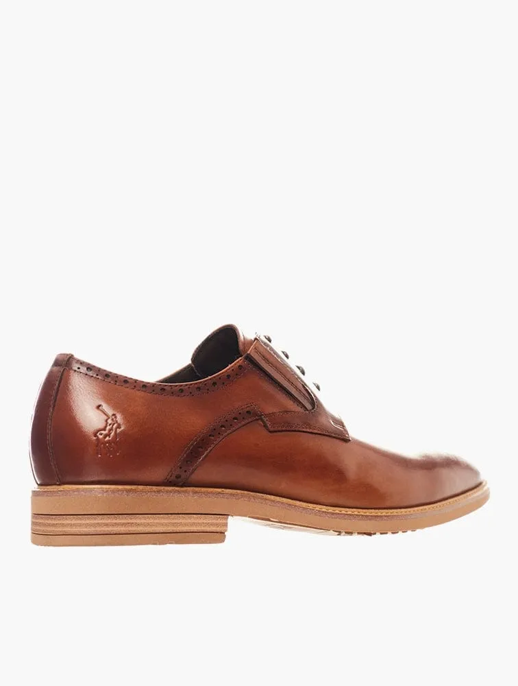 Polo Half Brogue Gibson Lace Up Cognac