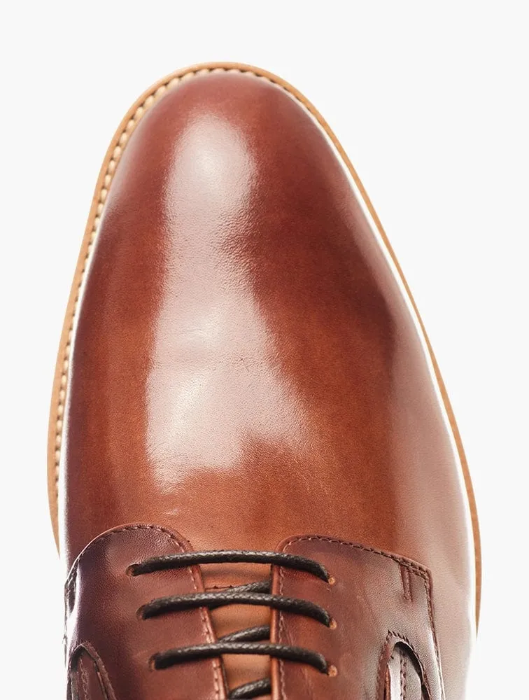 Polo Half Brogue Gibson Lace Up Cognac