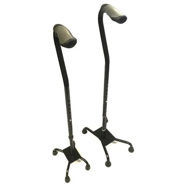 PQUIP Quad Tip Large Cane With TPR Handle