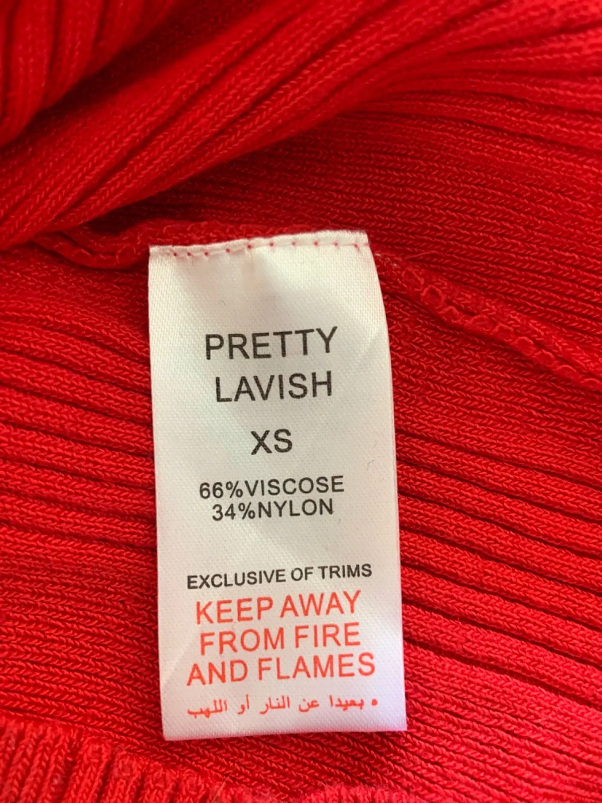 Pretty Lavish Scarlet Red Lana Sweetheart Neck Knit Dress XS