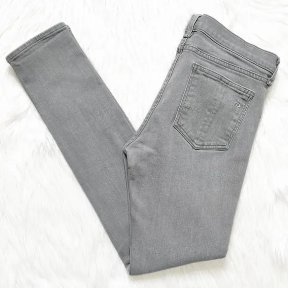 Rag &amp; Bone Gray Full Length Ankle Skinny Jeans