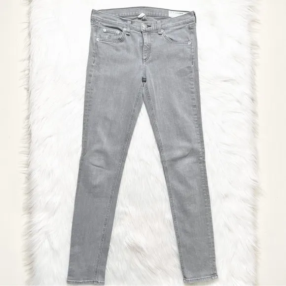 Rag &amp; Bone Gray Full Length Ankle Skinny Jeans