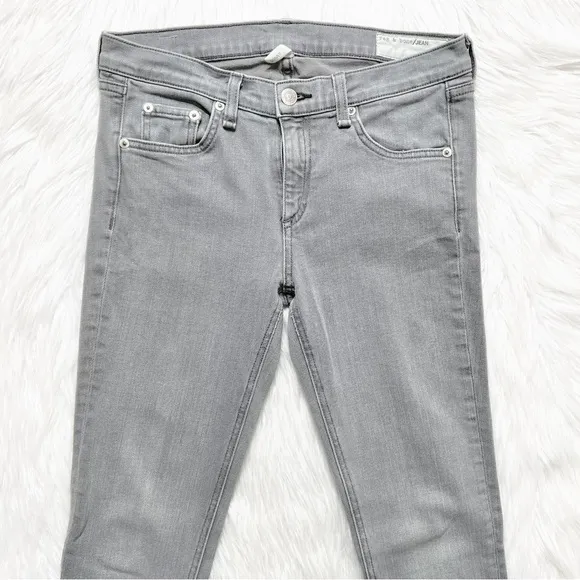 Rag &amp; Bone Gray Full Length Ankle Skinny Jeans