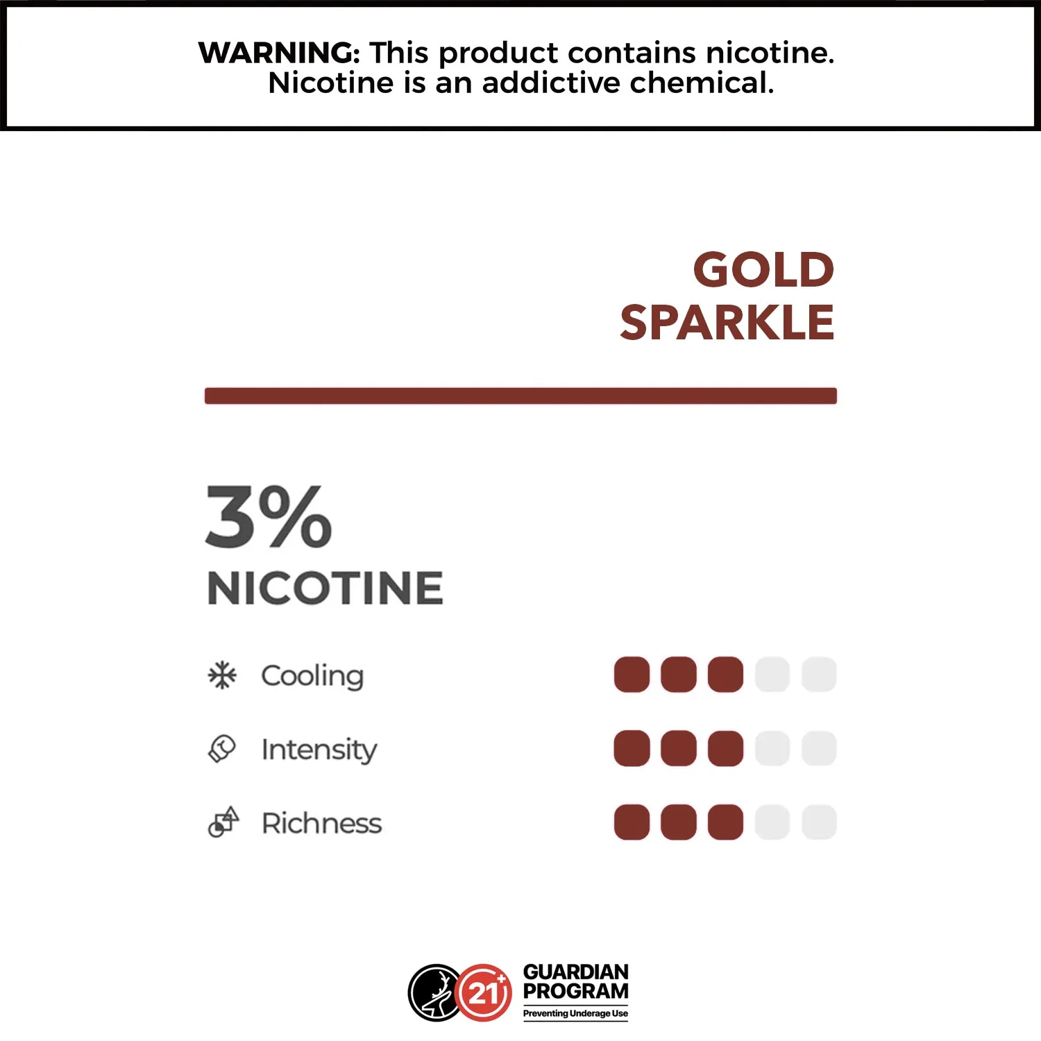 RELX Pods: Gold Sparkle