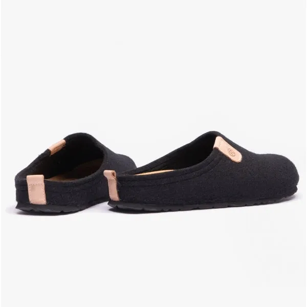 Rohde 6900 Mens Felt Slippers Black