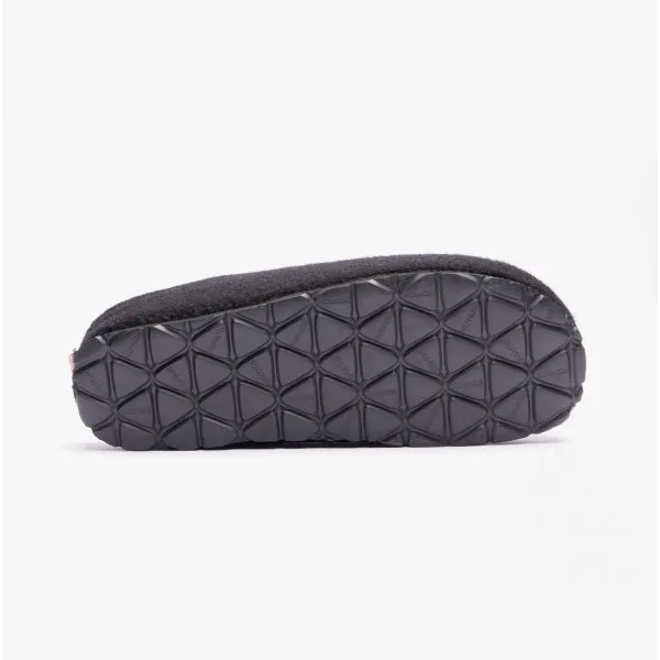 Rohde 6900 Mens Felt Slippers Black