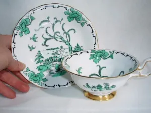 Royal Chelsea Pekin Deco Cups & Saucers
