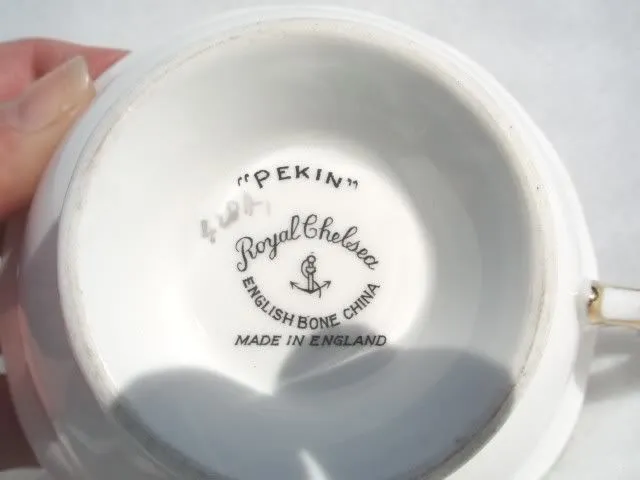 Royal Chelsea Pekin Deco Cups & Saucers