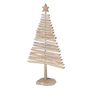 Rustic Teak Wood Christmas Tree, 50 in.